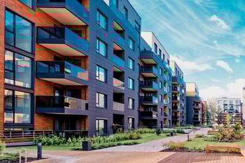 Modern complex of residential buildings
