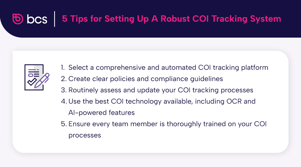 5 tips for establishing an effective COI tracking system for your real estate portfolio