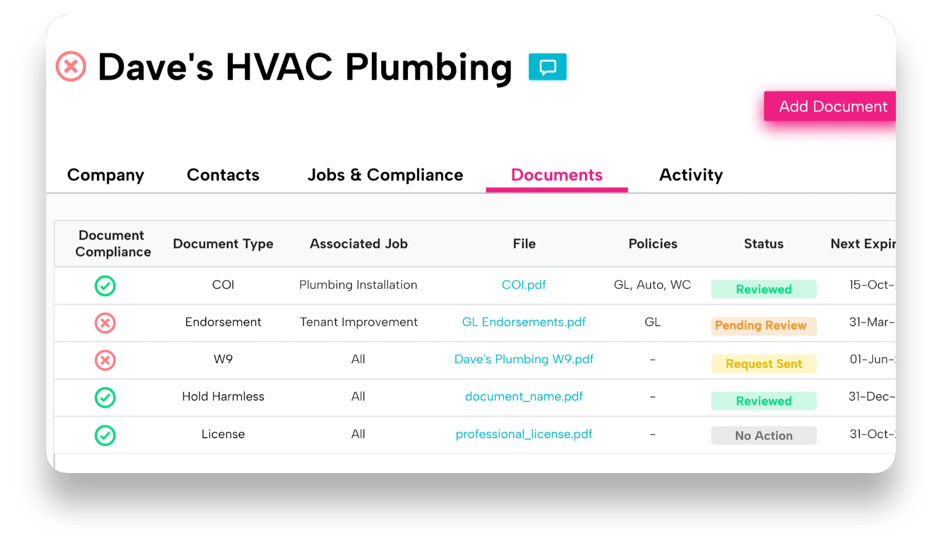 Document request Software