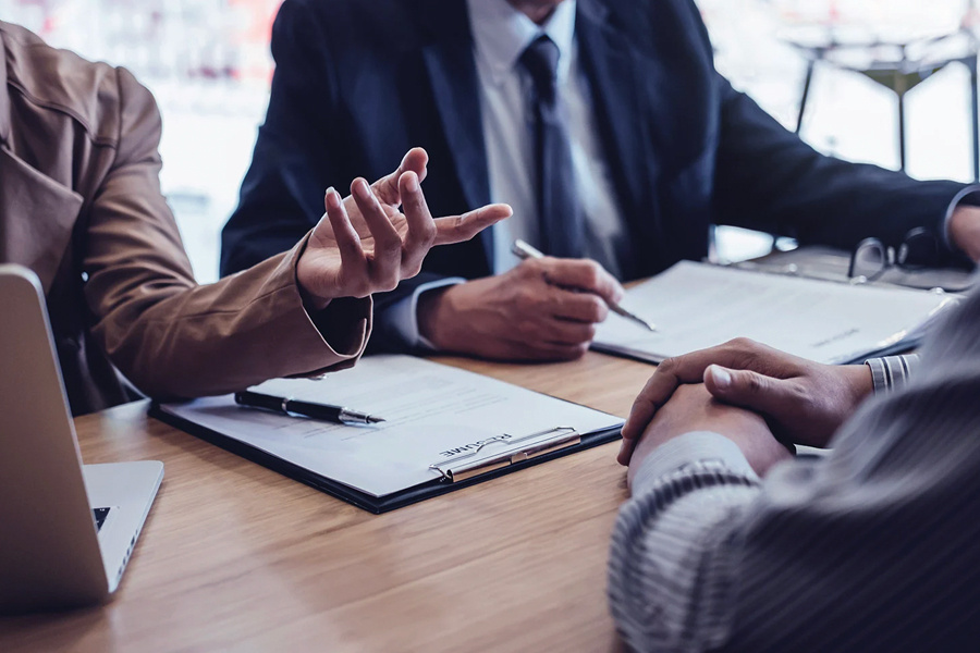 business people meeting with paperwork