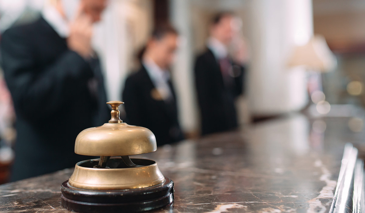 close-up-of-hotel-bell-at-lobby close-up-of-hotel-bell-at-lobby